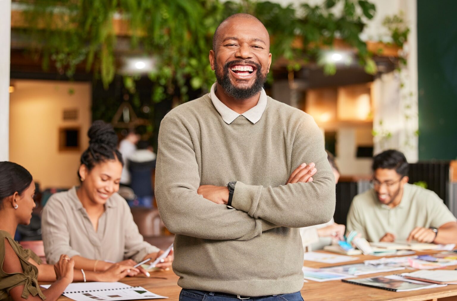 Smiling professional